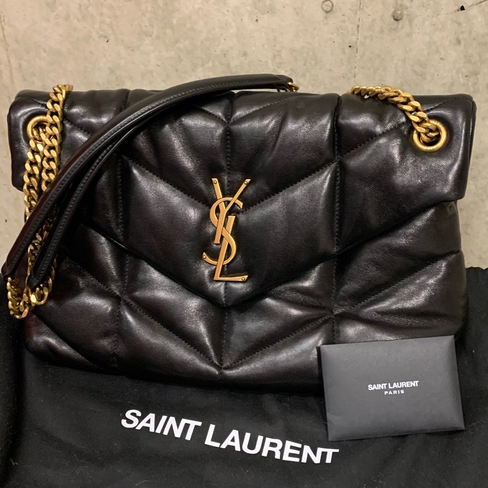 authentic ysl lou lou puffer medium